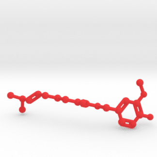 Capsaicin Molecule Red Plastic