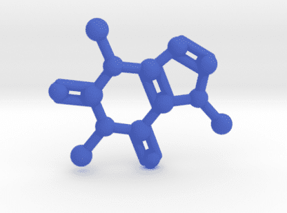 Caffeine Molecule Blue Plastic