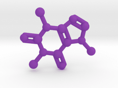 Caffeine Molecule Purple Plastic