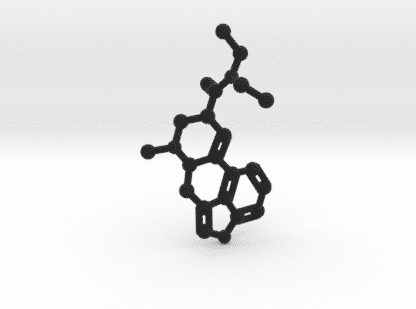 LSD Molecule Black Plastic