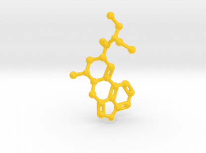 LSD Molecule Yellow Plastic