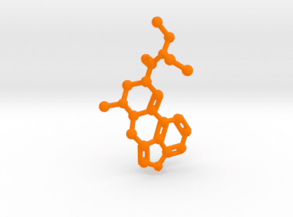 LSD Molecule Orange Plastic