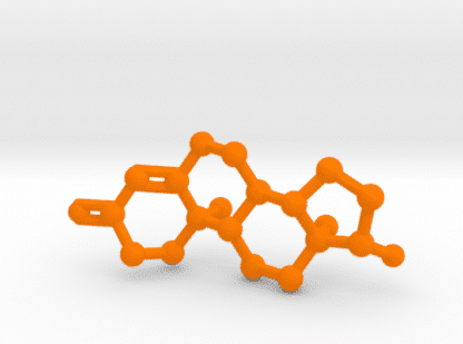 Testosterone Molecule Orange Plastic