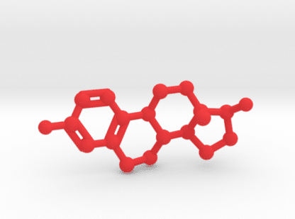 Estrogen Molecule Red PlasticEstrogen Molecule Red Plastic