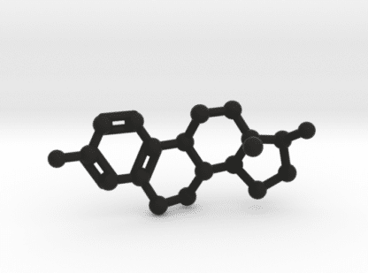 Estrogen Molecule Black Plastic