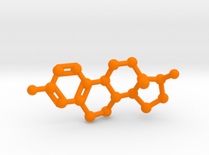 Estrogen Molecule Orange Plastic