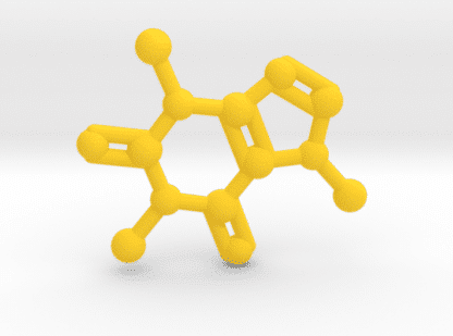 Caffeine Molecule Yellow Plastic