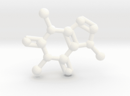 Caffeine Molecule White Plastic