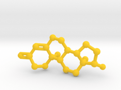Testosterone Molecule Yellow Plastic