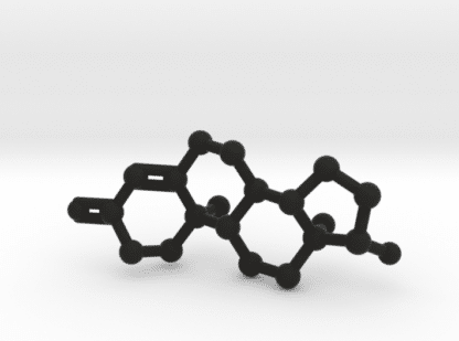 Testosterone Molecule Black Plastic