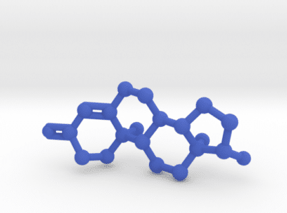 Testosterone Molecule Blue Plastic