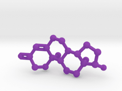 Testosterone Molecule Purple Plastic