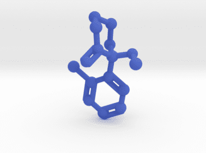 Ketamine Molecule Blue Plastic