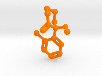 Ketamine Molecule Orange Plastic