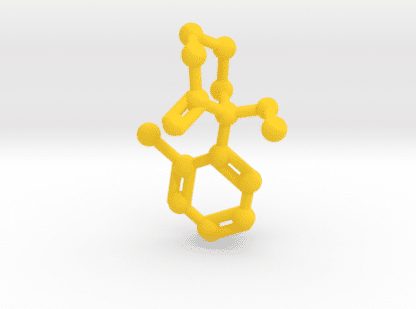 Ketamine Molecule Yellow Plastic