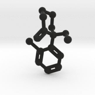 Ketamine Molecule Black Plastic