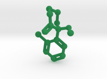 Ketamine Molecule Green Plastic