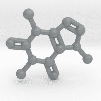 Caffeine Molecule Metallic Plastic