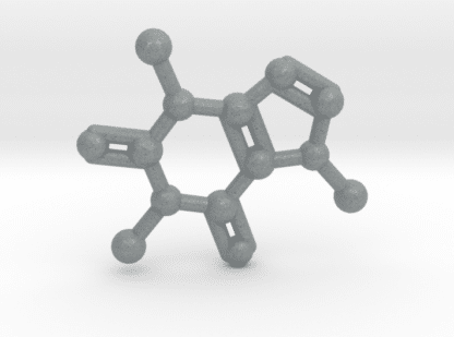 Caffeine Molecule Metallic Plastic