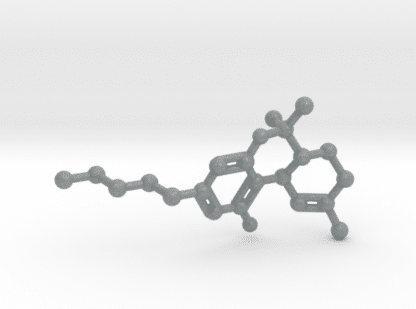 Metallic Plastic THC Molecule