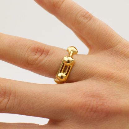 Hand with a benzene molecule ring