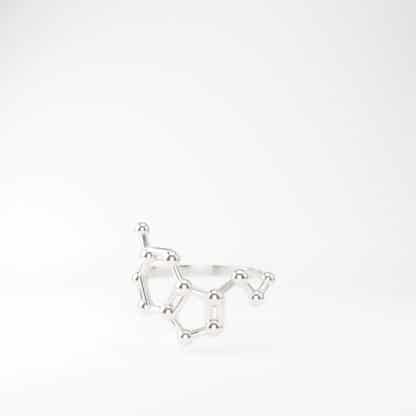 Serotonin Ring 3D Sterling Silver Front