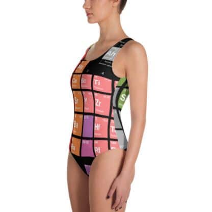 Periodic table of elements swimsuit left