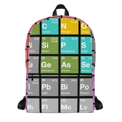 Periodic Table Backpack Front