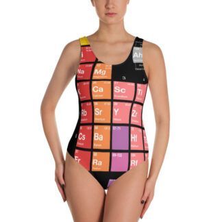 Periodic table of elements swimsuit front