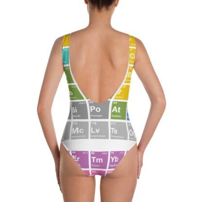 Periodic table of elements swimsuit back