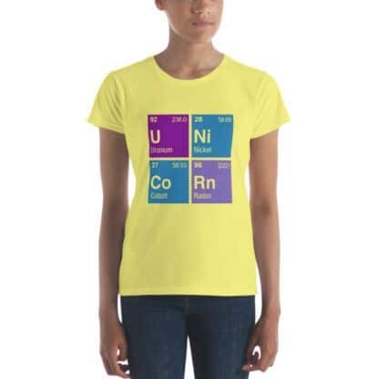 Unicorn periodic table t-shirt