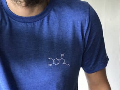 Adrenaline molecule embroidered t-shirt model 1
