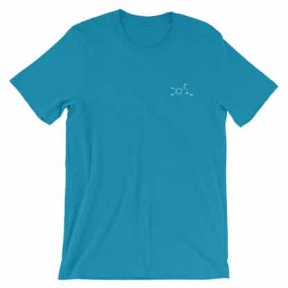 Adrenaline Molecule T-Shirt Embroidered Aqua