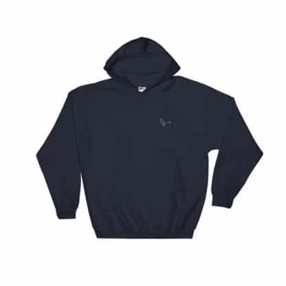 Serotonin molecule hoodie embroidered navy