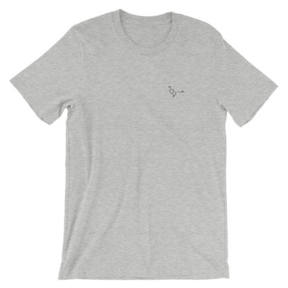 Serotonin molecule t-shirt embroidered heather grey