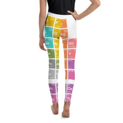 Periodic table leggings youth back