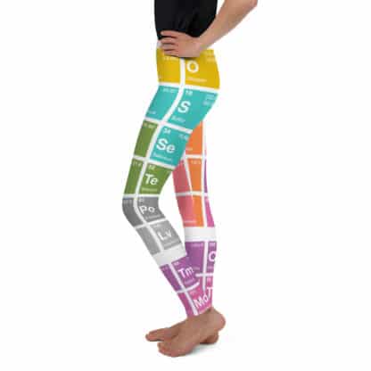 Periodic table leggings youth side