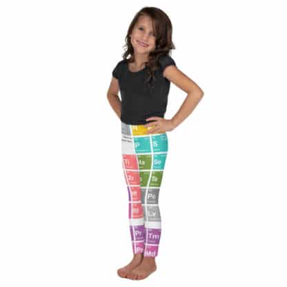 Periodic table leggings kids white