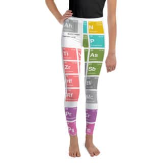 Periodic table leggings youth front