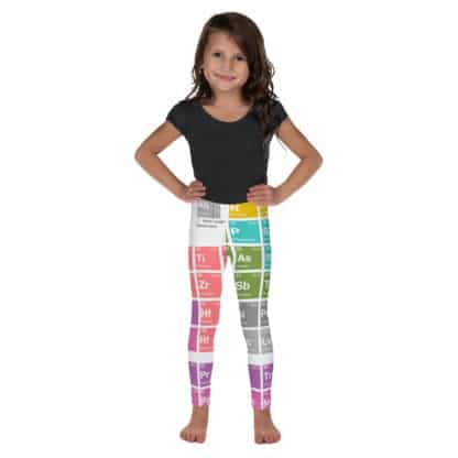 Periodic table leggings kids white front