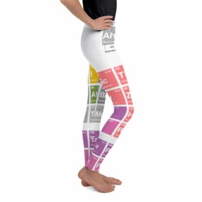 Periodic table leggings youth side