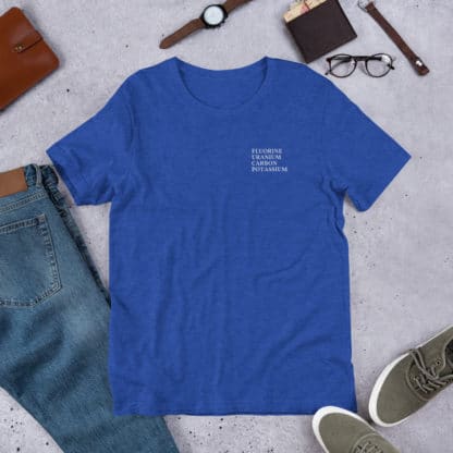 FUCK periodic table elements t-shirt blue