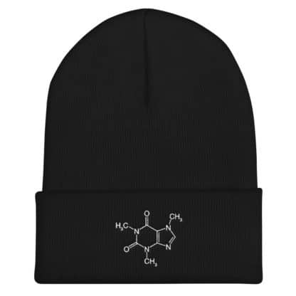 Caffeine Molecule Cuffed Beanie