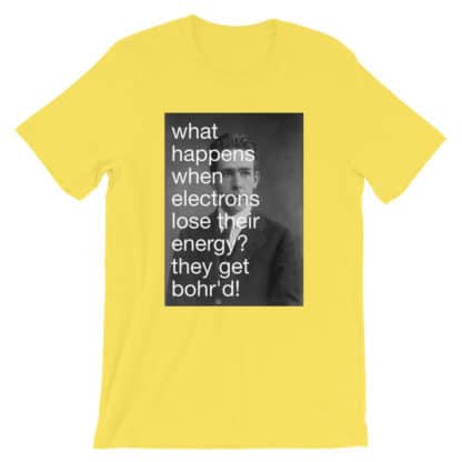 Bohr'd Electrons T-Shirt yellow