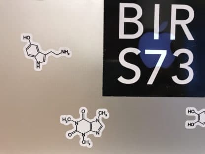 Molecule Stickers Pack Caffeine Serotonin