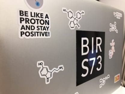 Molecule sticker pack phenolphthalein proton positive chemistry joke