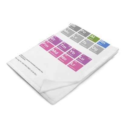 Periodic Table of Elements blanket folded