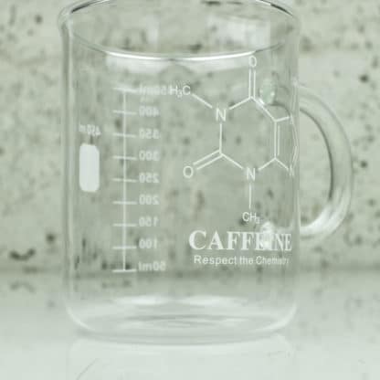 Caffeine Beaker Mug Closeup