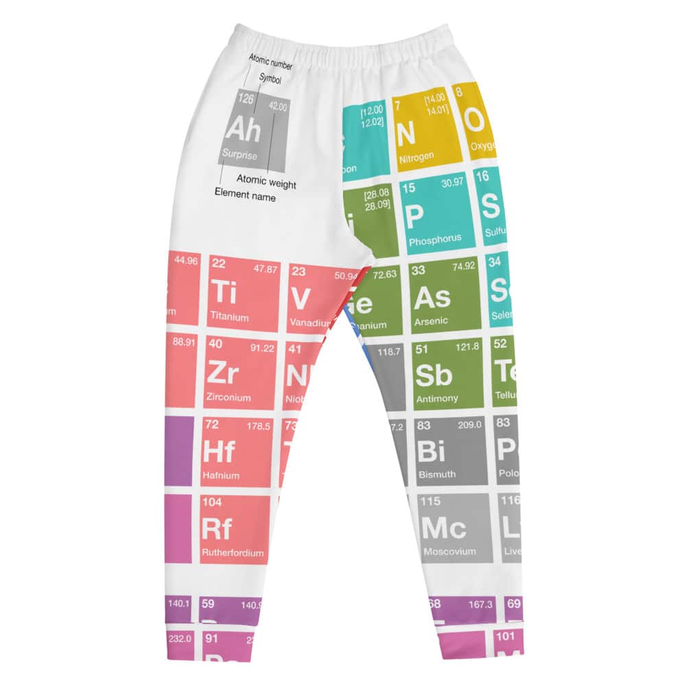 Periodic Table Check Men's Sweatpants - MOLECULE STORE