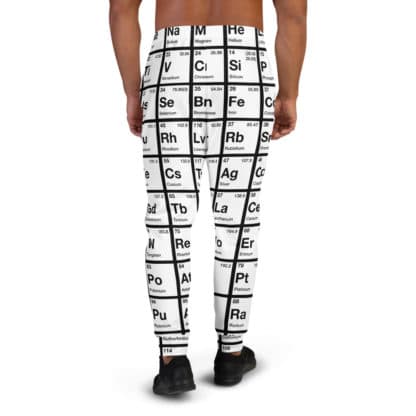 Periodic table sweatpants check men white back
